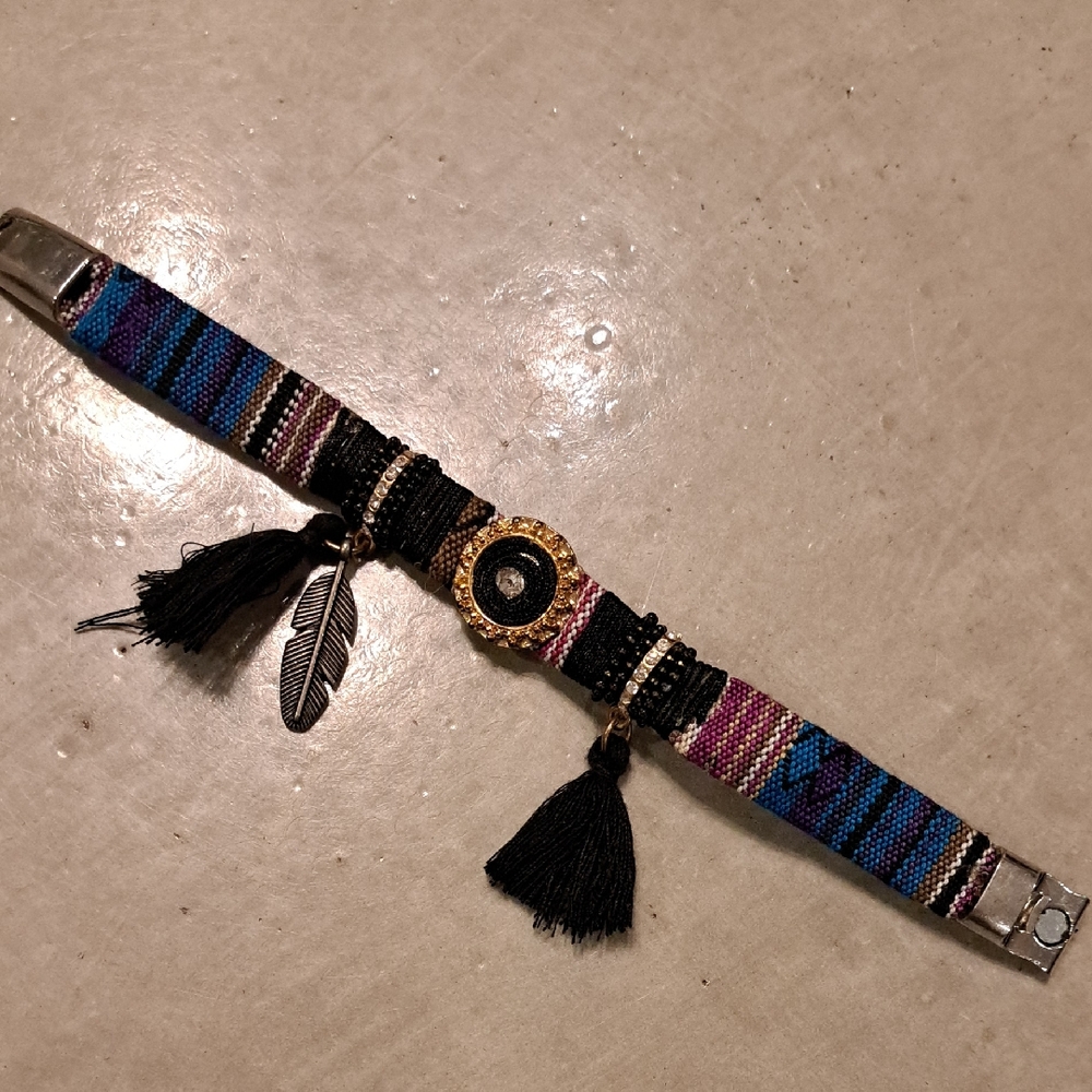 Bohemian Multicolor Bracelet with Charms